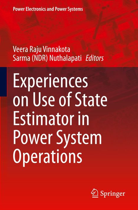 Buchtitel: "Experiences on Use of State Estimator in Power System Operations", rote Gestaltung, Springer-Logo unten.