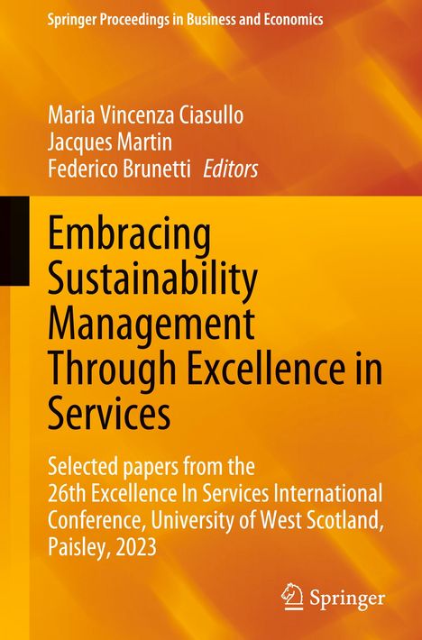 Embracing Sustainability Management Through Excellence in Services, Buch