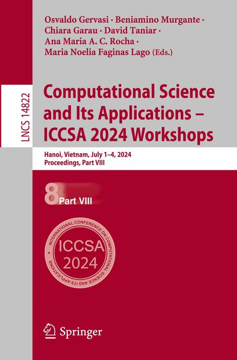 Computational Science and Its Applications ¿ ICCSA 2024 Workshops, Buch