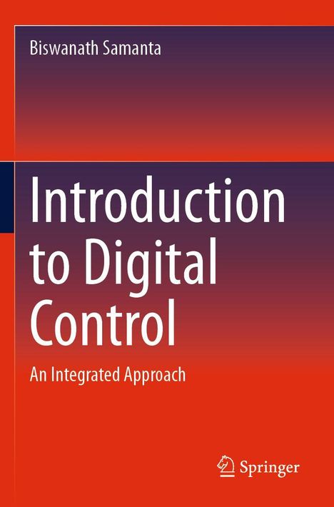 Titel: Introduction to Digital Control. Autor: Biswanath Samanta. Verlag: Springer. Hintergrund in Rot und Lila.