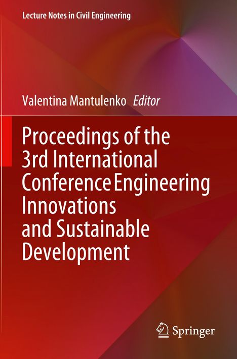 Titel: "Proceedings of the 3rd International Conference Engineering Innovations and Sustainable Development". Rotes Cover.