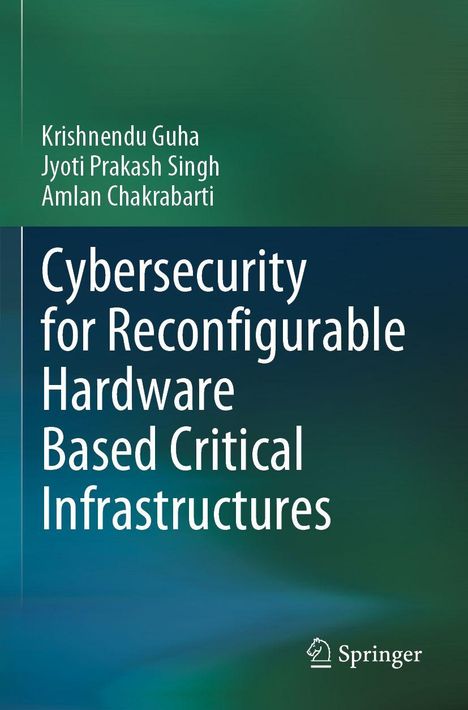 Buchtitel: "Cybersecurity for Reconfigurable Hardware Based Critical Infrastructures". Autoren: Guha, Singh, Chakrabarti. Springer-Logo.