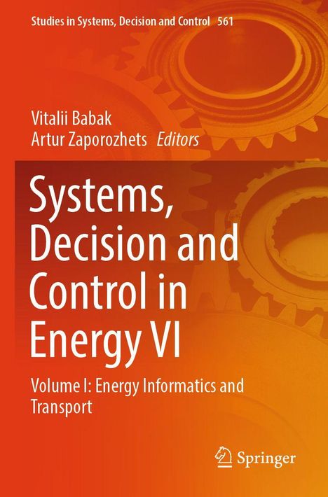 "Systems, Decision and Control in Energy VI", rote Zahnräder im Hintergrund, Springer-Logo unten rechts.