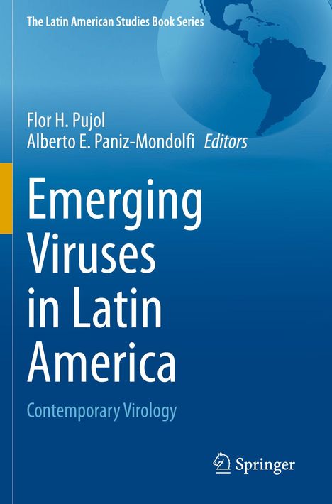 Titel: Emerging Viruses in Latin America. Oben eine Weltkarte in Blautönen. Unten rechts Springer-Logo.