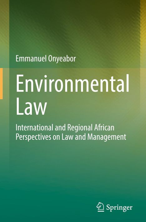 Emmanuel Onyeabor: Environmental Law, Buch