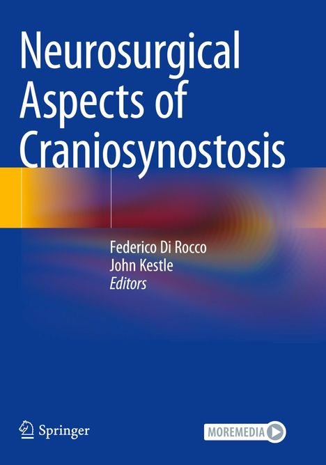 Titel: "Neurosurgical Aspects of Craniosynostosis". Herausgeber: Federico Di Rocco, John Kestle. Farbiges abstraktes Design.