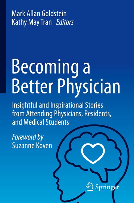 "Becoming a Better Physician" steht in großen Buchstaben auf blauem Hintergrund. Oben sind die Herausgeber und unten ein Logo.