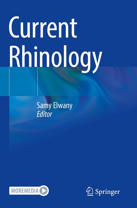 „Current Rhinology“, Samy Elwany, Editor. Blauer Hintergrund mit Wellenmuster, Springer-Logo.