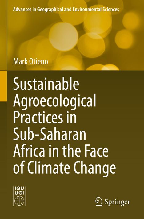 „Sustainable Agroecological Practices in Sub-Saharan Africa in the Face of Climate Change“. Gelber Hintergrund mit unscharfen Lichtpunkten.