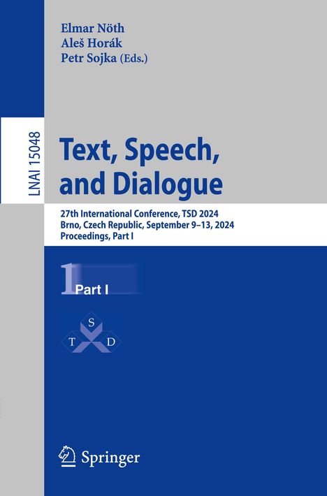 Text, Speech, and Dialogue, Buch