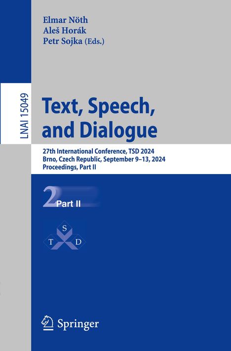 Text, Speech, and Dialogue, Buch