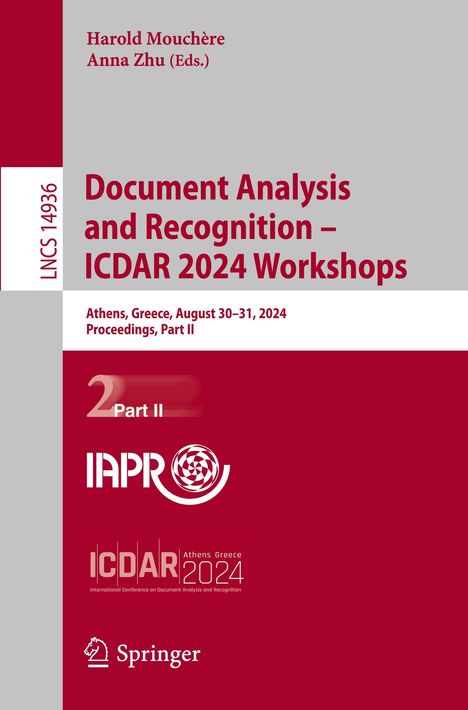 Document Analysis and Recognition ¿ ICDAR 2024 Workshops, Buch