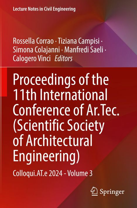 "Proceedings of the 11th International Conference of Ar.Tec." auf rotem Hintergrund. Oben Autoren, unten Springer-Logo.