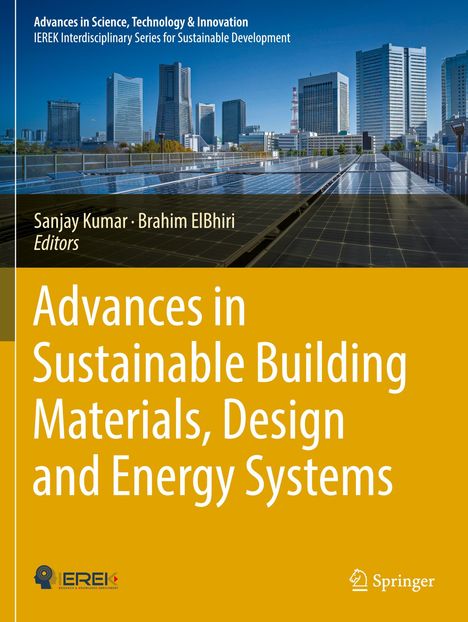 Titel: Advances in Sustainable Building Materials, Design and Energy Systems. Skyline einer Stadt im Hintergrund.