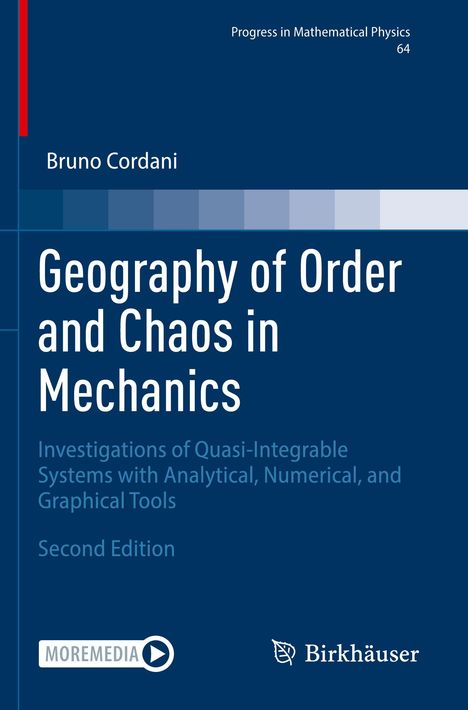 Covertext: "Geography of Order and Chaos in Mechanics" von Bruno Cordani, Untertitel: Forschung zu quasi-integralen Systemen.