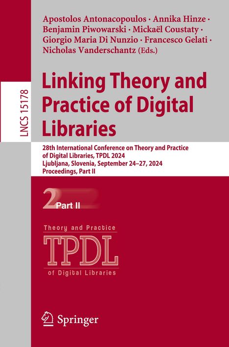 Linking Theory and Practice of Digital Libraries, Buch