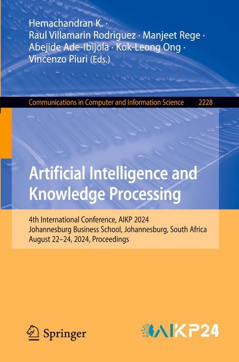 Artificial Intelligence and Knowledge Processing, Buch