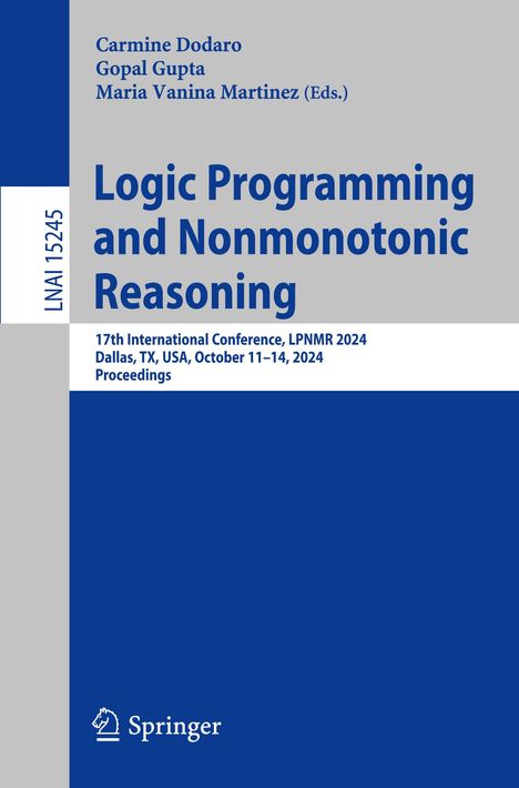 Logic Programming and Nonmonotonic Reasoning, Buch