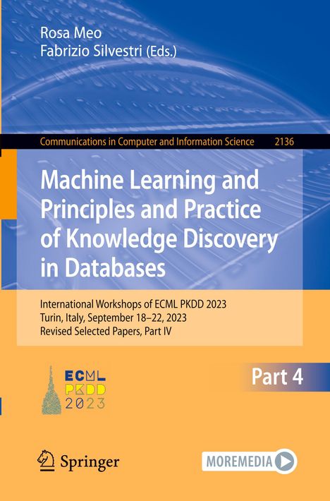 Machine Learning and Principles and Practice of Knowledge Discovery in Databases, Buch