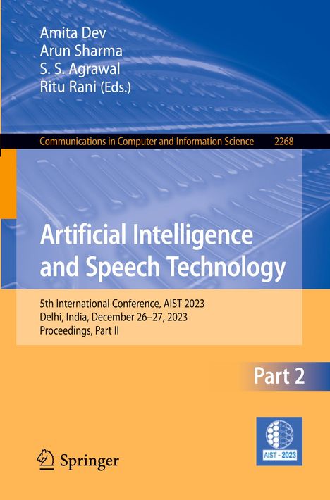 Artificial Intelligence and Speech Technology, Buch