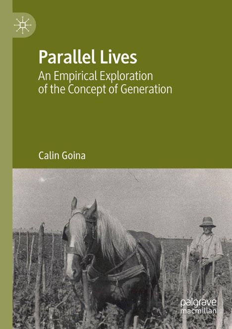 "Parallel Lives: An Empirical Exploration of the Concept of Generation" von Calin Goina. Schwarzweißfoto eines Pferdes mit Reiter.