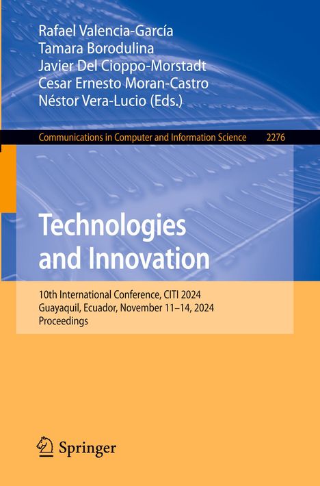 Technologies and Innovation, Buch