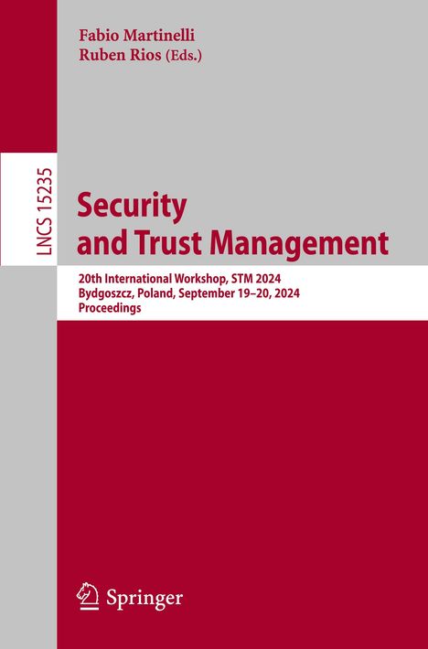 Security and Trust Management, Buch