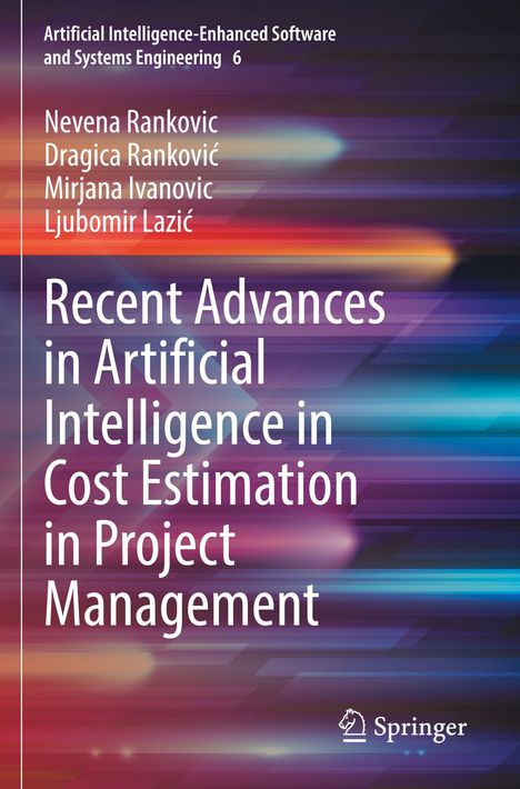 "Recent Advances in Artificial Intelligence in Cost Estimation in Project Management" steht auf einem abstrakten Hintergrund.