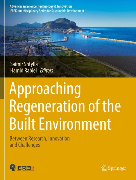 Titel: "Approaching Regeneration of the Built Environment". Küstenlandschaft mit Hafen im Hintergrund.