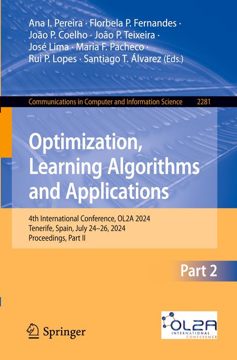 Optimization, Learning Algorithms and Applications, Buch