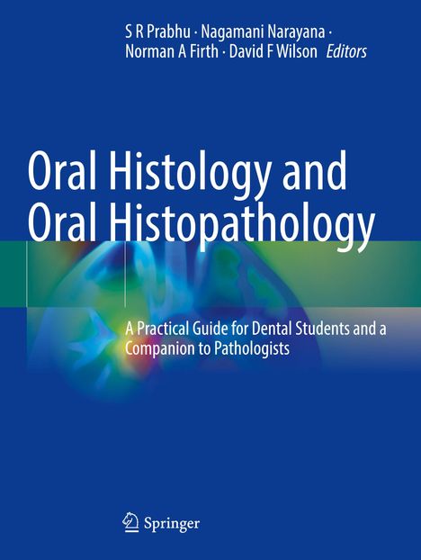 Titel: "Oral Histology and Oral Histopathology". Beschreibung: Leitfaden für Zahnmedizinstudenten. Blaues Cover mit Logo unten.