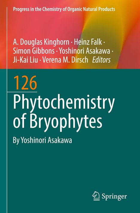 Titel: "Phytochemistry of Bryophytes". Autoren: A. Douglas Kinghorn, Heinz Falk, und weitere. Logo: Springer.