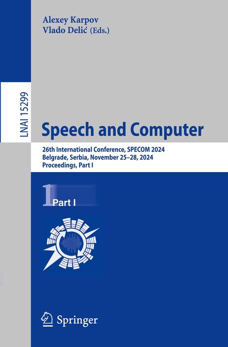 Speech and Computer, Buch