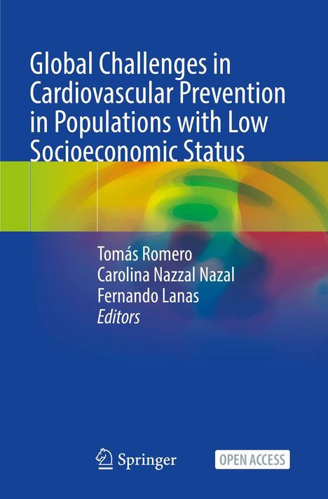 Global Challenges in Cardiovascular Prevention, Tomás Romero u.a., Springer Verlag, blauer Hintergrund mit Farbmuster.