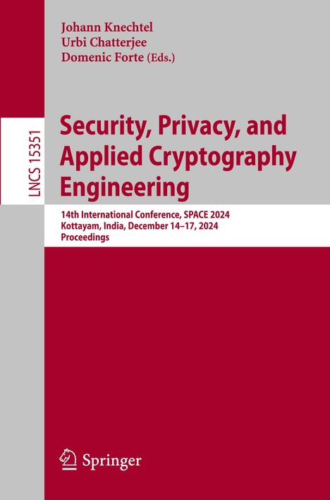 Security, Privacy, and Applied Cryptography Engineering, Buch