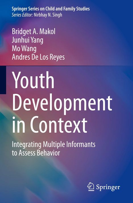 "Springer Series on Child and Family Studies", "Youth Development in Context", bunte Farbverläufe, Springer-Logo unten.