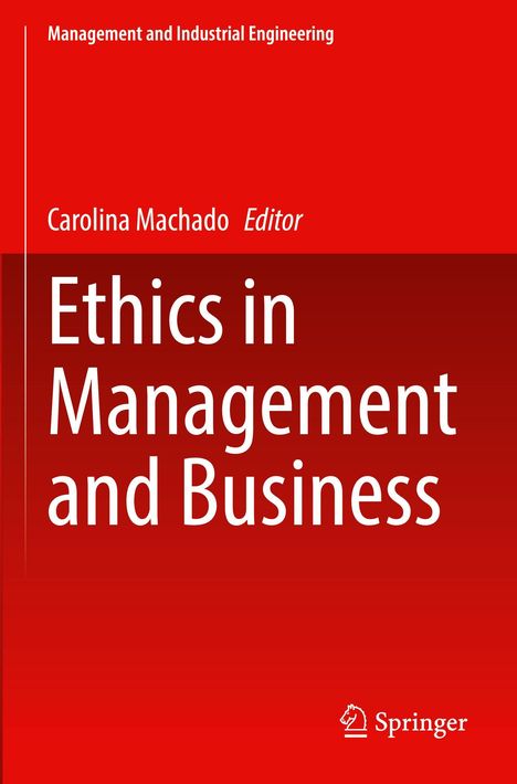 Cover mit rotem Hintergrund, oben "Management and Industrial Engineering", groß "Ethics in Management and Business".