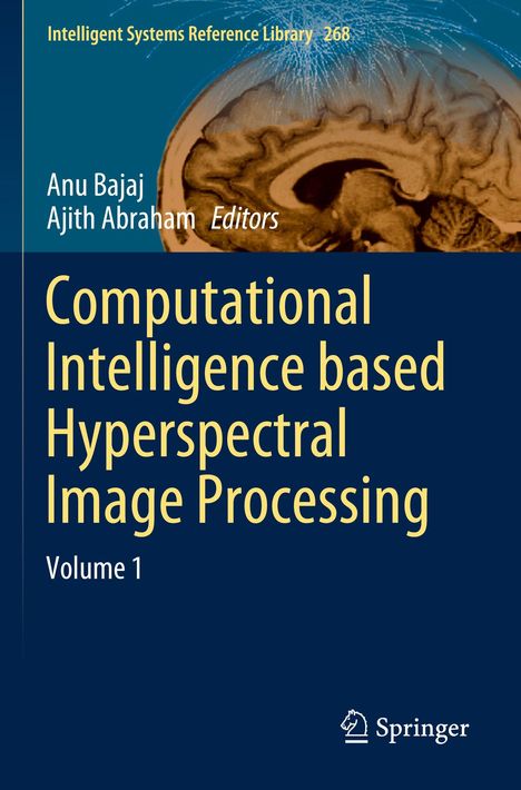 Titel: Computational Intelligence based Hyperspectral Image Processing, Bild eines Gehirns mit Funken.