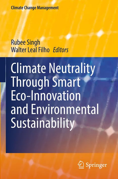 Buchtitel: Climate Neutrality Through Smart Eco-Innovation and Environmental Sustainability. Hintergrund: Solarpanel.
