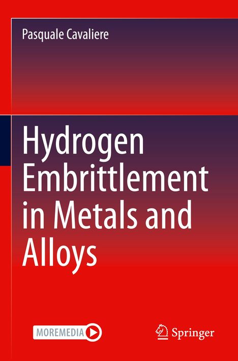 „Pasquale Cavaliere“, „Hydrogen Embrittlement in Metals and Alloys“, roter Hintergrund, Springer-Logo unten rechts.