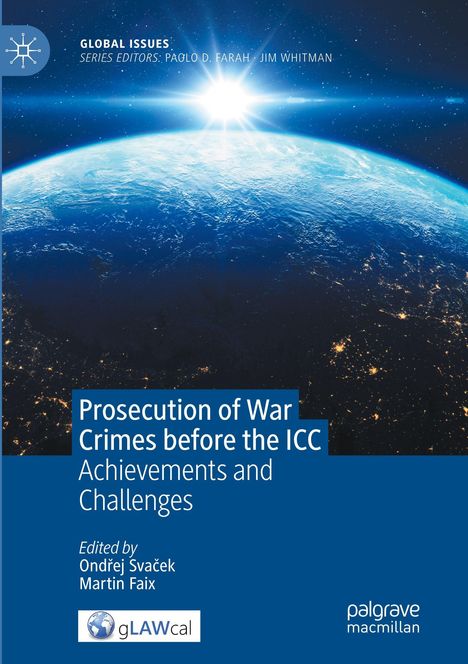 Titel: "Prosecution of War Crimes before the ICC: Achievements and Challenges". Erdansicht im Weltall mit Sonnenaufgang.