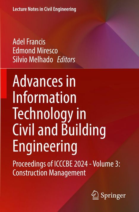 "Advances in Information Technology in Civil and Building Engineering" steht in weißer Schrift auf rotem Hintergrund.