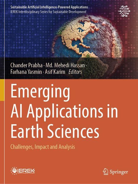 Text oben: "Sustainable Artificial Intelligence-Powered Applications". 
Buchcover mit Erde in Pixel-Optik.