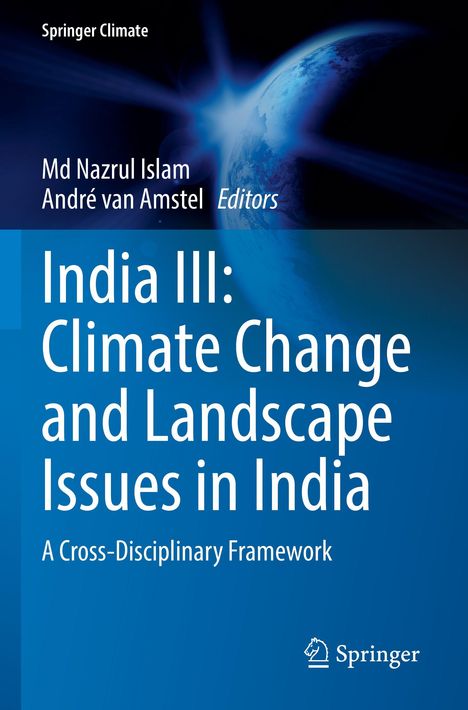 Titel: India III: Climate Change and Landscape Issues in India. Ein blauer Planet auf dunklem Hintergrund.