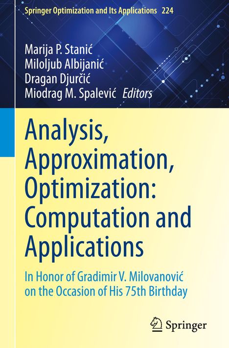Analysis, Approximation, Optimization: Computation and Applications, Buch