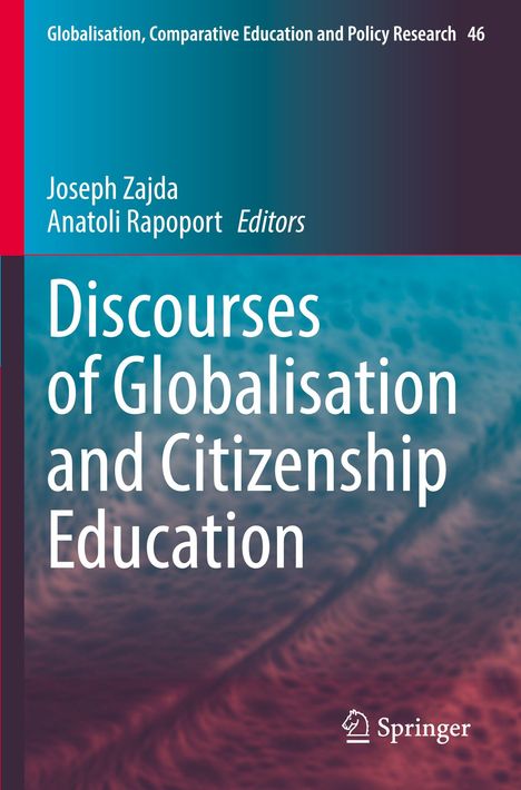 Text: "Discourses of Globalisation and Citizenship Education." Autoren: Joseph Zajda, Anatoli Rapoport. Unten Springer-Logo.