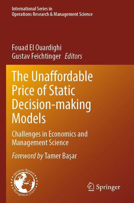 "The Unaffordable Price of Static Decision-making Models" ist der Titel. Rotes und orangefarbenes Cover mit einem Springer-Logo.