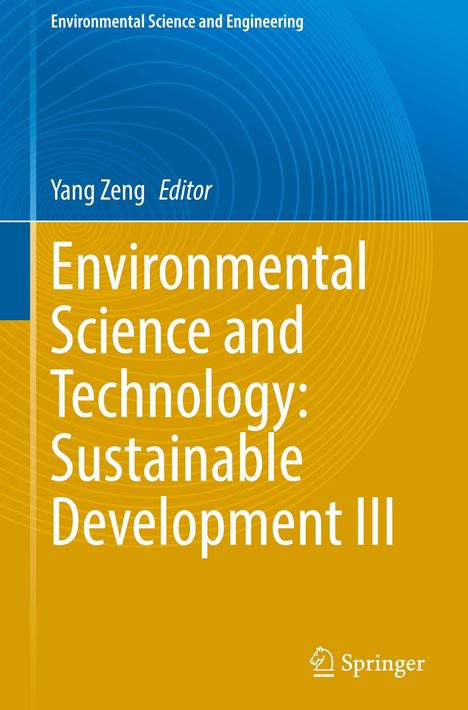 Environmental Science and Technology: Sustainable Development III, Buch