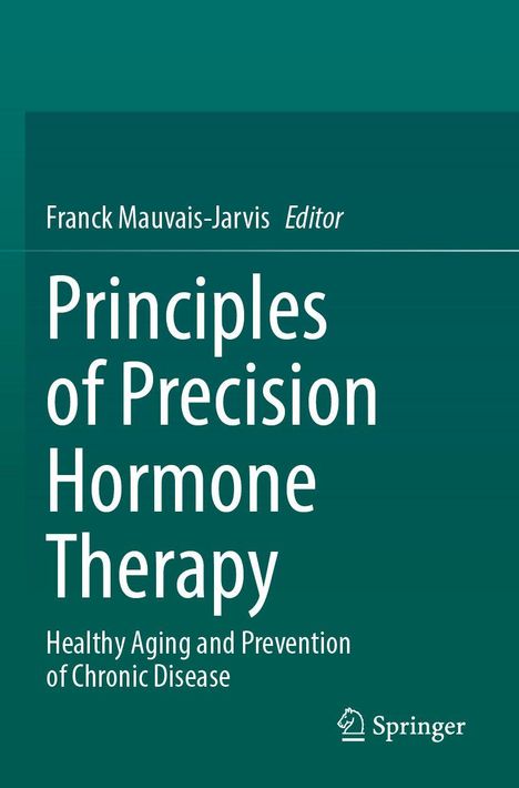 Grüner Hintergrund mit Text: "Principles of Precision Hormone Therapy" und "Springer" Logo unten rechts.