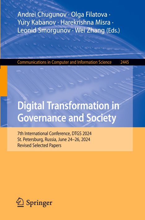 Digital Transformation in Governance and Society, Buch